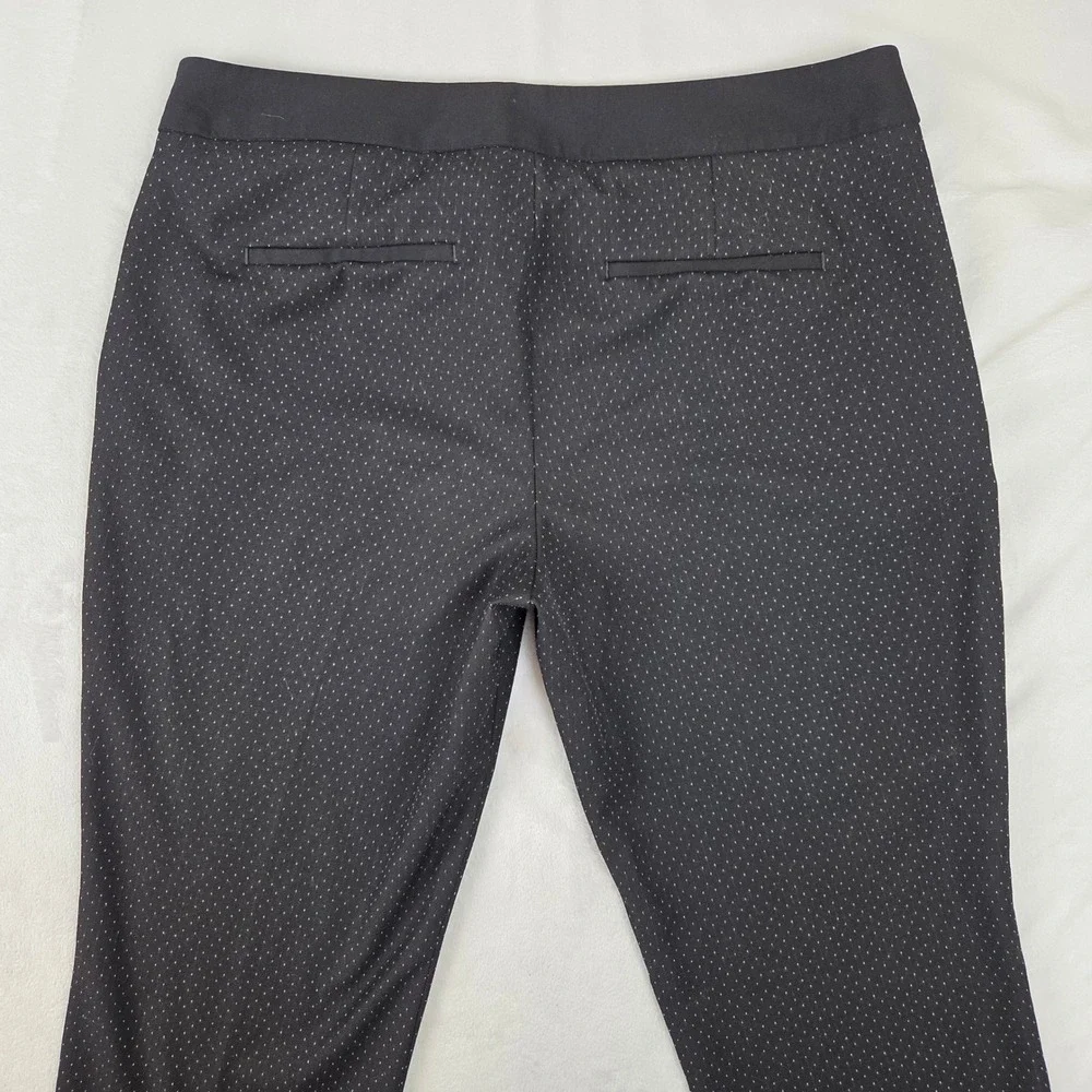 Express Dress Pants Women 10R Black Polka Dot Columnist Ankle Trousers Excellent